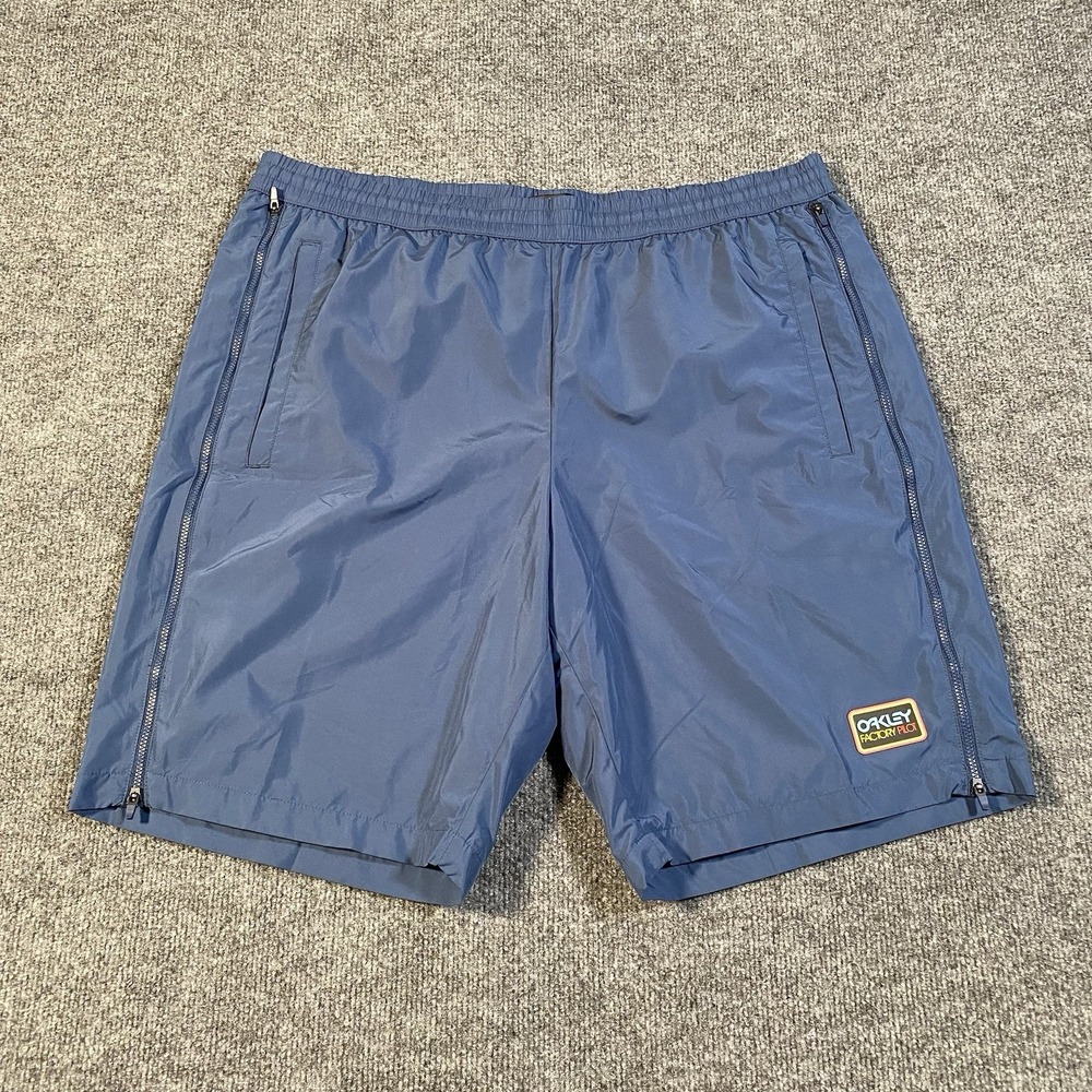 Oakley Factory Pilot Shorts Mens 2XL Ventilation Track Short Full Zipper Running